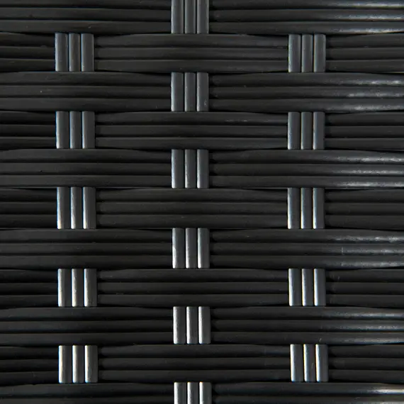 Buy Rattan Side Table, Outdoor Coffee Table with Plastic Board Under the Full Woven Table Top for Patio, Garden, Balcony, Black, 9 image