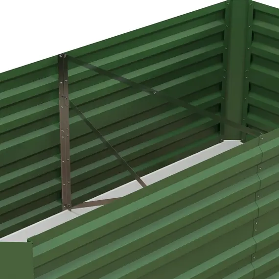 Buy Raised Beds for Garden, Galvanised Steel Outdoor Planters with Multi-reinforced Rods, 180 x 90 x 59 cm, Green, 8 image