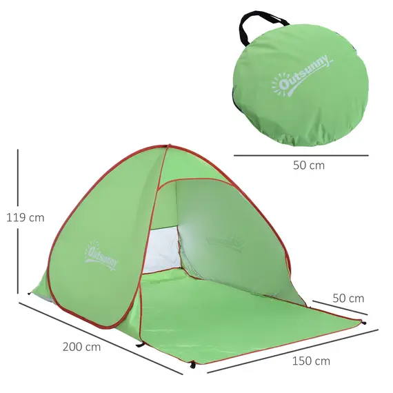 Buy Pop Up Tent Beach Fishing Camping UV Protection Patio Sun Shade Shelter, 3 image