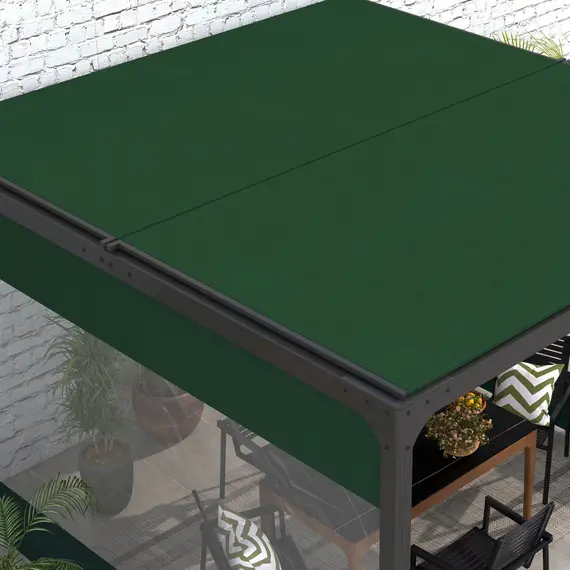 Buy Set of Two 3 x 2m Replacement Pergola Panels - Green, 8 image