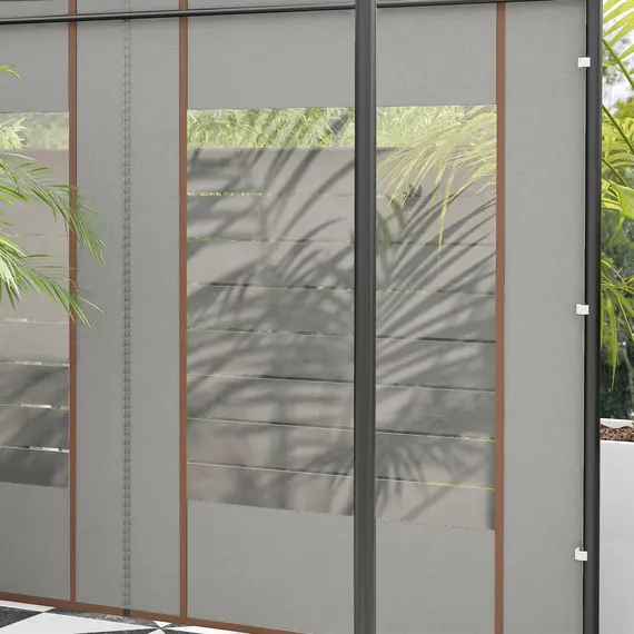 Buy Set of Two 295cm Replacement Canopy Walls - Grey, 9 image