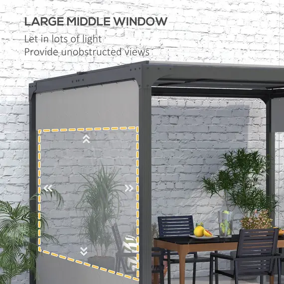 Buy Set of Two 3 x 2m Replacement Pergola Panels - Grey, 5 image