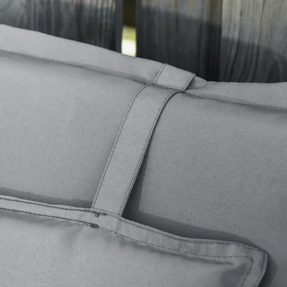 Buy Set of 2 Outdoor Chair Cushions, High Back Padded Patio Chair with Pillow for Indoor and Outdoor Use, Dark Grey, 8 image