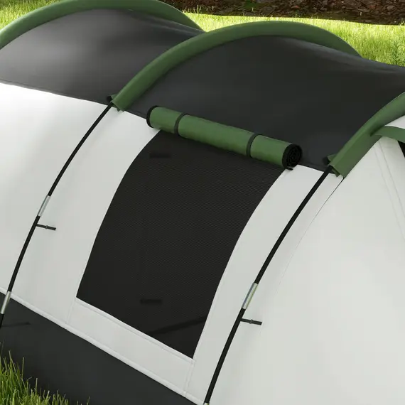 Buy Three-Man Camping Tent, with Two Rooms and Porch - Green, 8 image