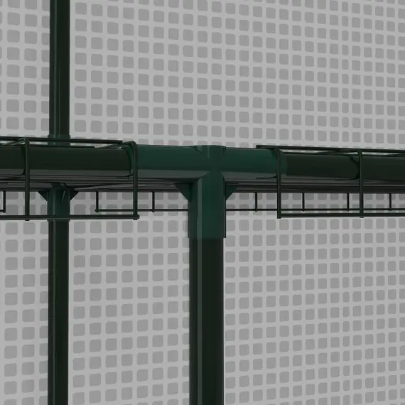 Buy Walk-in Greenhouse with 3 Tier 12 Shelves, Small Greenhouse with Reinforced PE Cover, Garden Plant Growhouse with Roll-up Door and Three Mesh Windows, 140 x 213 x 190 cm, White, 9 image