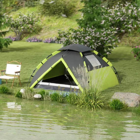 Buy Two-Man One Room Camping Tent, with Accessories - Green, 2 image