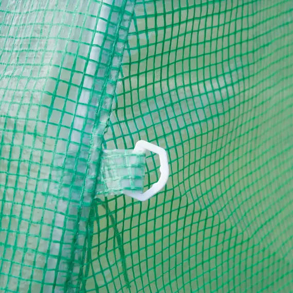 Buy Walk-in Polytunnel Greenhouse, Outdoor Garden Tunnel Greenhouse Tent with Zipped Roll-Up Door and 8 Mesh Windows, 4 x 2M, 8 image