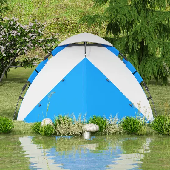 Buy Two-Man One Room Camping Tent, with Accessories - Blue, 8 image