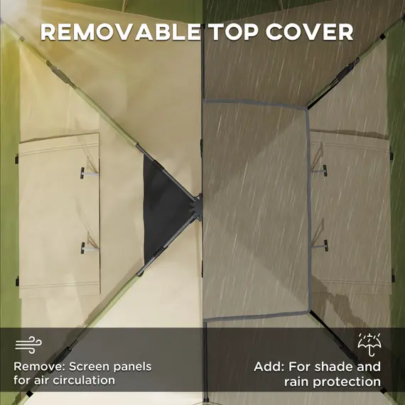 Buy Two-Man One Room Camping Tent, with Accessories - Dark Green, 4 image