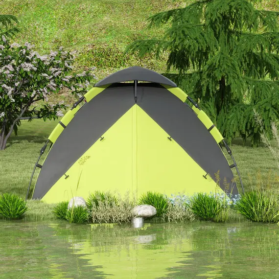 Buy Two-Man One Room Camping Tent, with Accessories - Green, 8 image