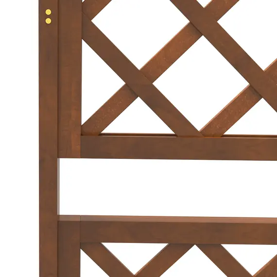 Buy Wooden Trellis Planter Box, Raised Garden Bed to Grow Vegetables, Herbs and Flowers, Orange, 8 image