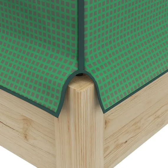 Buy Wooden Planter Box with PE Greenhouse Cover and Bed Liner, Raised Garden Bed for Vegetables, Flowers, Herbs, 9 image