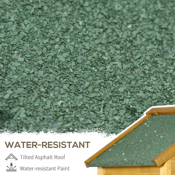 Buy Wooden Garden Storage Shed Utility Gardener Cabinet w/ 3 Shelves and 2 Door, 191.5cm x 79cm x 49cm, Natural wood effect, 4 image