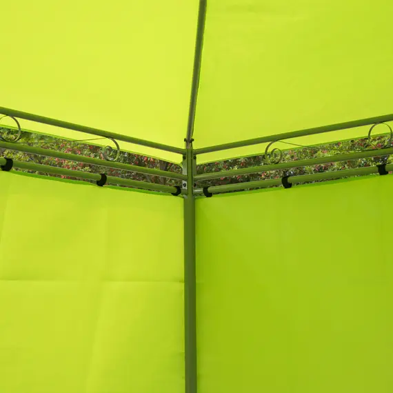 Buy Garden Gazebo, Outdoor Gazebo Canopy Shelter with Curtains and Steel Frame for Lawn, Yard and Deck, Green, 8 image