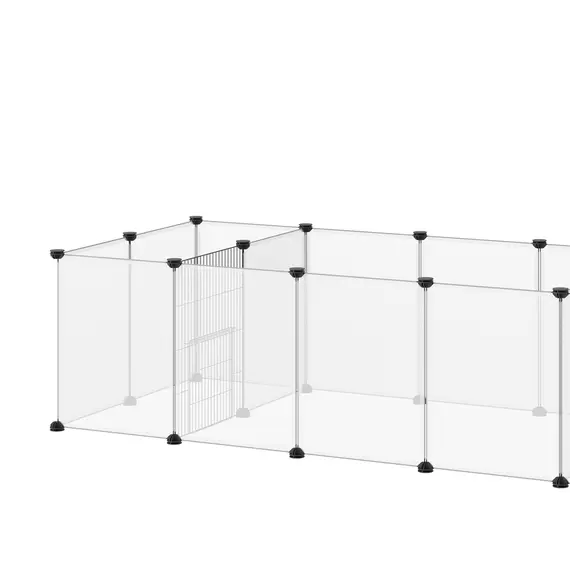 Buy 18-Panel Small Animal Cage, Pet Playpen, for Guinea Pigs, Hedgehogs - White, 9 image