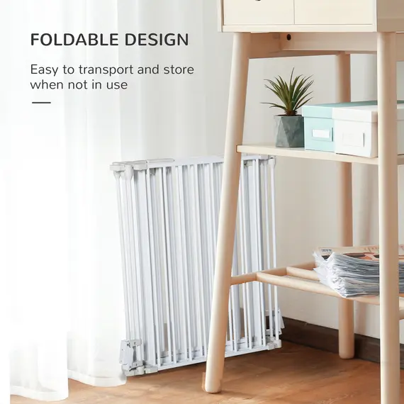 Buy 5 Panels Pet Playpen Metal Fence w/ Walk Through Door - White, 5 image
