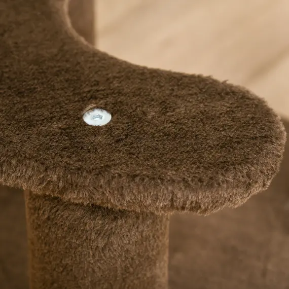Buy 65cm Cat Tree, Cat Tower for Kittens, Small Cat Condo with Sisal Scratching Posts, Hanging Rope, Perches - Brown, 8 image