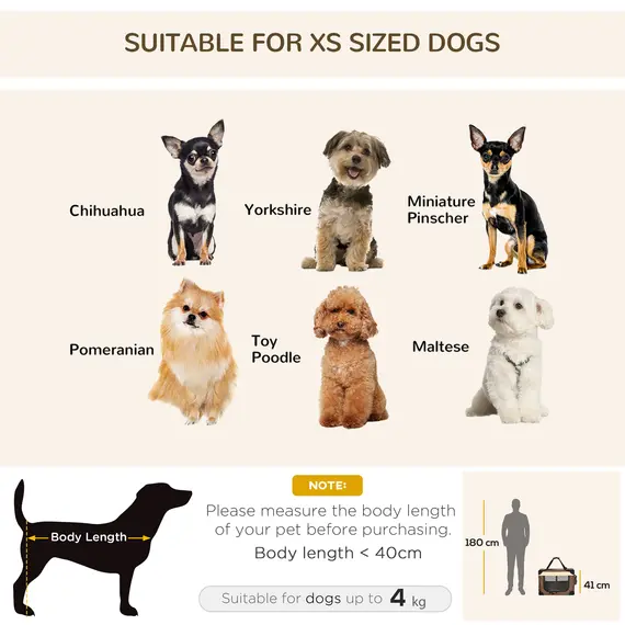 Buy 60cm Foldable Pet Carrier, with Cushion, for Mini Dogs and Cats - Brown, 5 image