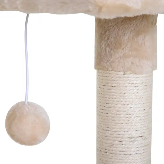 Buy Cat Scratch Post with Bed Cat Tree for Indoor Cats Sisal Scratching Posts Hammock Kitty Activity Centre Beige, 7 image