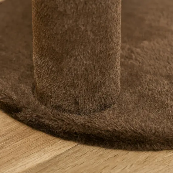 Buy 65cm Cat Tree, Cat Tower for Kittens, Small Cat Condo with Sisal Scratching Posts, Hanging Rope, Perches - Brown, 9 image