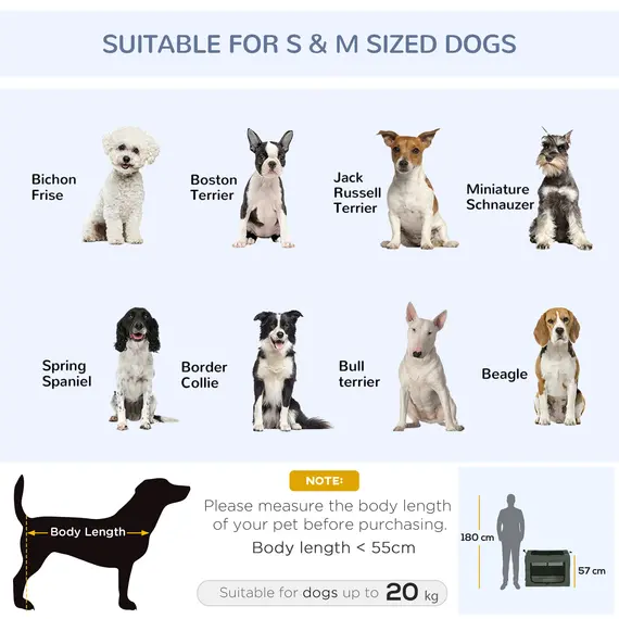 Buy 80cm Pet Carrier, with Cushion, for Small and Medium Dogs - Grey, 5 image