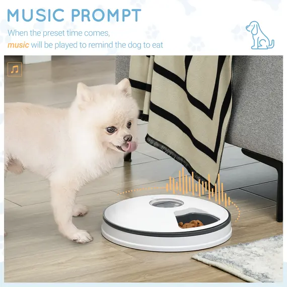 Buy Automatic Pet Dog Cat Feeder w/ Digital Timer Six-Meal Food Dispenser, 5 image