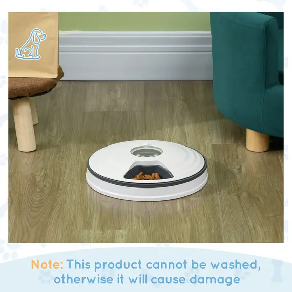 Buy Automatic Pet Dog Cat Feeder w/ Digital Timer Six-Meal Food Dispenser, 8 image