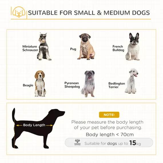 Buy Dog Crate Furniture, Indoor Pet Kennel Cage, Top End Table w/ Soft Cushion, Lockable Door, for Small Dogs, 86 x 60 x 70 cm - Grey, 7 image