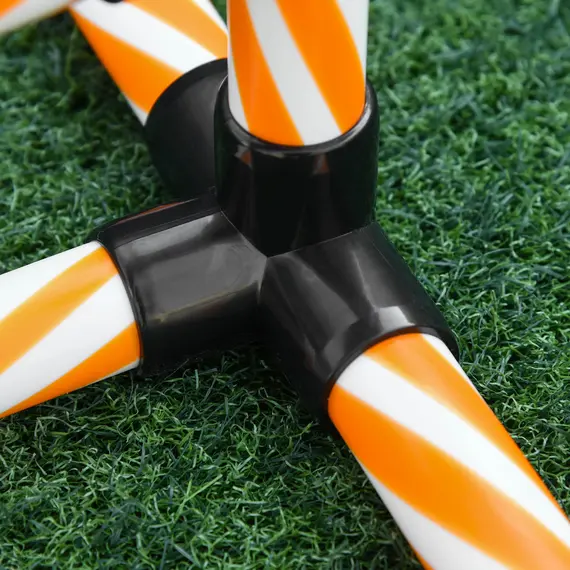 Buy Dog Agility Equipment Pet Outdoor Training Play Run Obstacle w/ 6 Weaves Poles Whistle Carrying Bag, 8 image