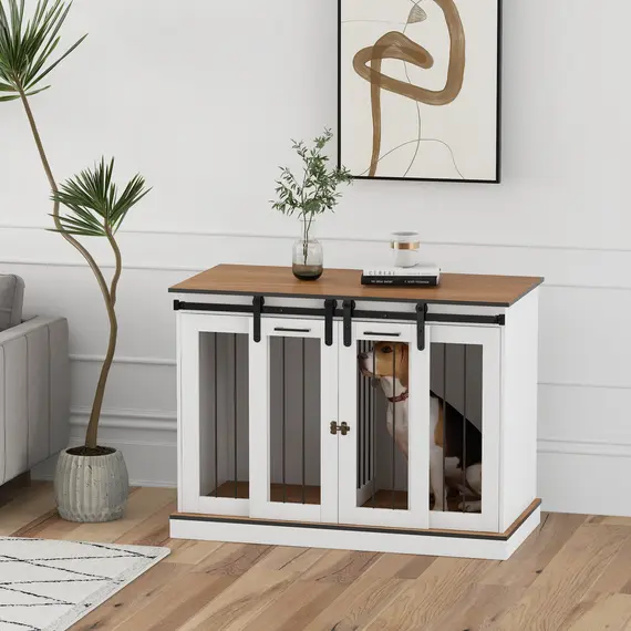 Buy Dog Crate Furniture for Large Dogs, Double Dog Cage for Small Dogs, 9 image