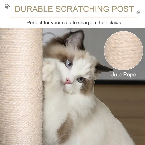 Buy Cat Tree for Indoor Cats Kitten Tower Multi-level Activity Centre Pet Furniture with Scratching Post Condo Hanging Ropes Plush Perches Grey, 5 image