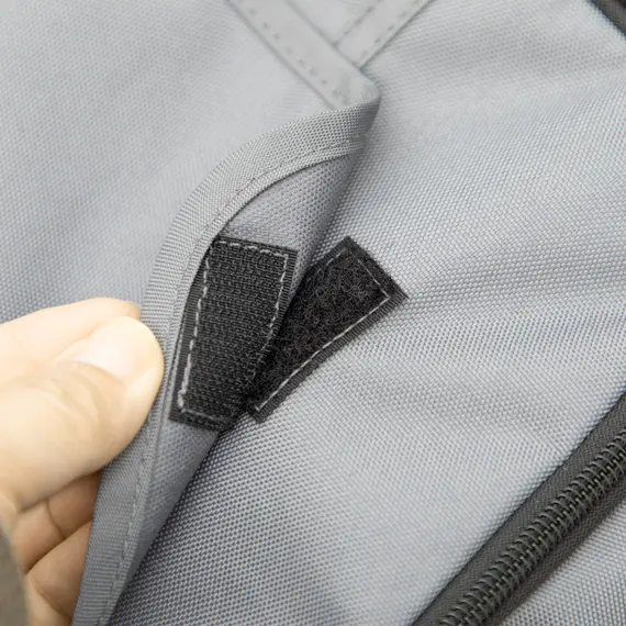 Buy Dog Pram Dog Stroller 4 Wheels Pet Pushchair with Rolling Door, Cushion, Safety Leashes, for Small and Medium Dogs, Grey, 8 image