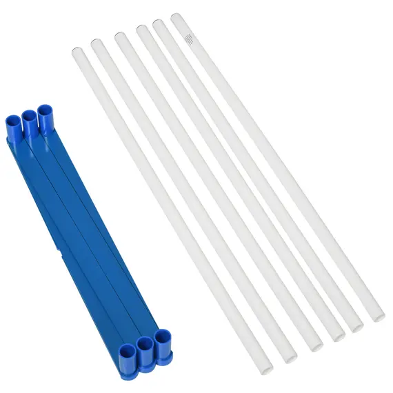 Buy Dog Agility Equipment Training Adjustable Obstacle Course Set with 6 Weaves Poles Storage Bag for Pet Outdoor Games Exercise, 7 image