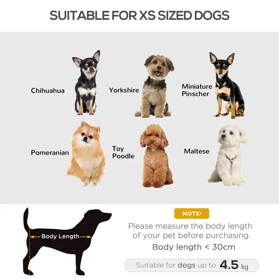 Buy Dog Sofa for XS and S Size Dogs, Pet Chair Bed with Soft Cushion, Cat Sofa  Couch with Washable Cover, Wooden Frame, 66.5 x 45 x 35.5 cm, Grey, 6 image