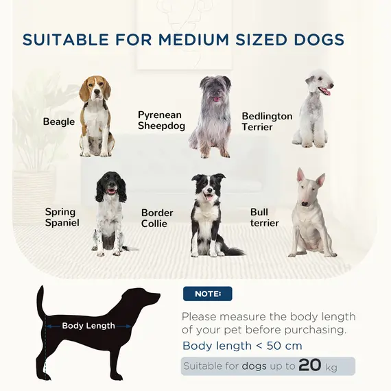 Buy Dog Sofa Bed w/ Soft Cushion for Medium Dogs - Grey, 4 image