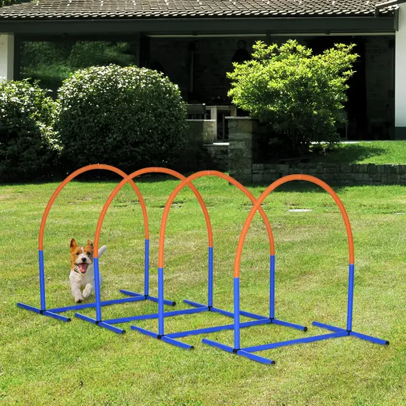 Buy Four-Piece Portable Dog Agility Equipment - Blue, 2 image