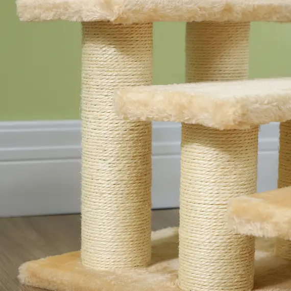 Buy Pet Stairs 3-step Pet Ladder Cat dog Stairs Climb Ladder Cat Tree, Beige, 8 image