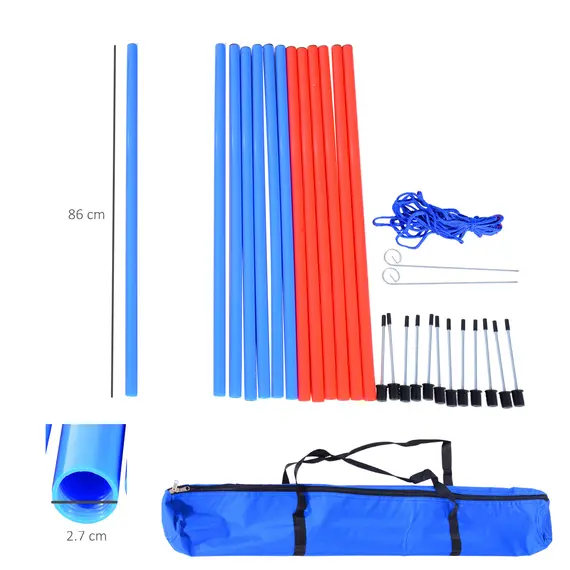 Buy Pet Agility Training Equipment Dog Play Run Obedience Training Set Adjustable (Poles), 3 image
