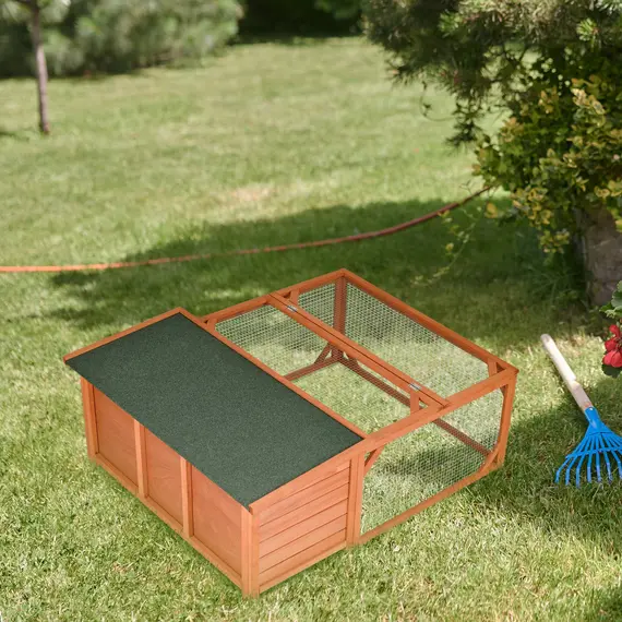 Buy Guinea Pigs Hutches Off-ground Small Animal Guinea Pig House 125.5 x 100 x 49cm, 9 image