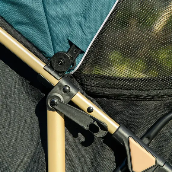 Buy Pet Stroller for Small and Miniature Dogs, with Rain Cover - Dark Green, 8 image