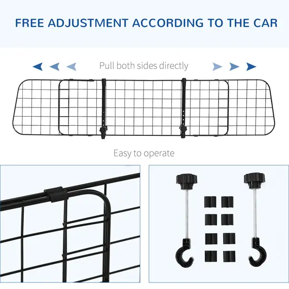 Buy Heavy Duty Pet Dog Car Barrier Black, 4 image