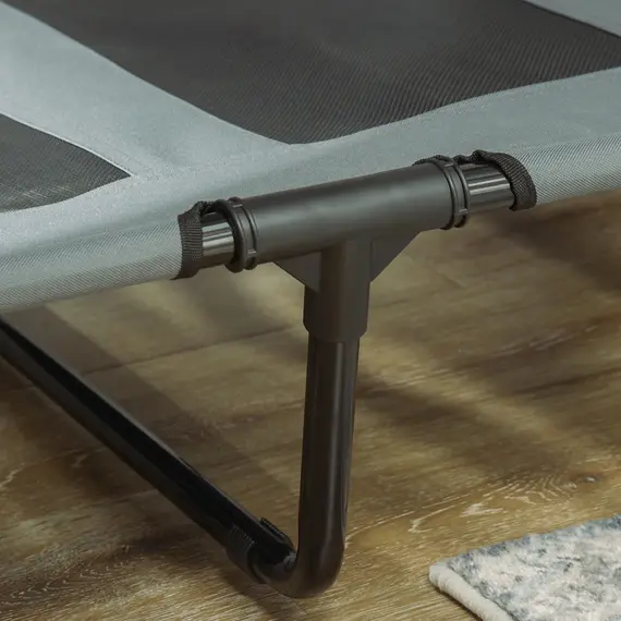 Buy Raised Dog Bed Waterproof Elevated Pet Cot with Breathable Mesh UV Protection Canopy Grey, for XL Dogs, 122 x 92 x 108cm, 9 image