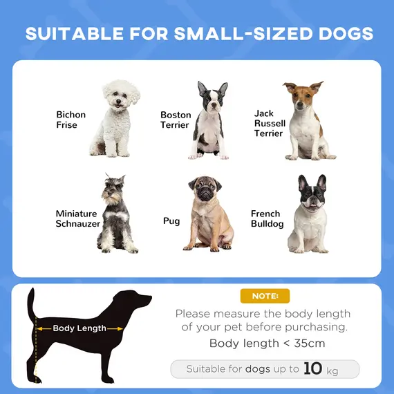 Buy Raised Dog Bed Waterproof Elevated Pet Cot with Breathable Mesh UV Protection Canopy Blue, for Small Dogs, 61 x 46 x 62cm, 4 image