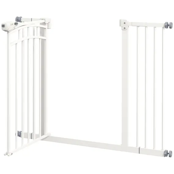 Buy Pressure Fit Stair Gate, Dog Gate w/ Auto Closing Door for Small, Medium Dog, Easy Installation, for Width 74 to 100cm, 9 image