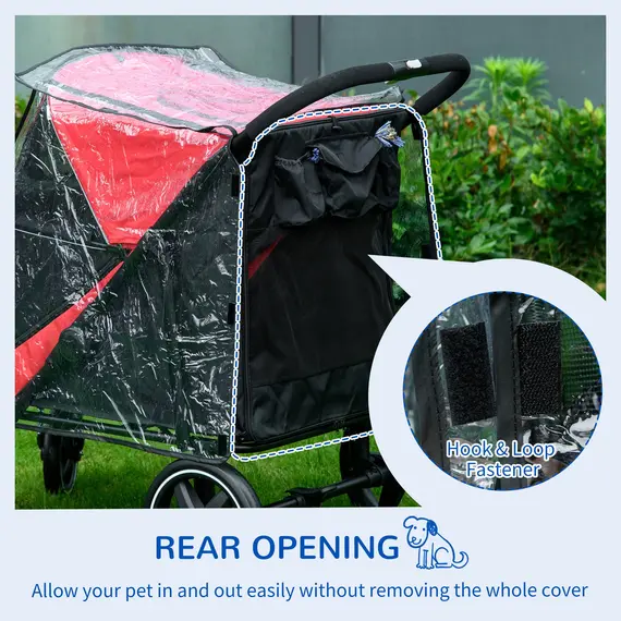 Buy Rain Cover for Dog Pram, Stroller Buggy with Rear Entry, 5 image