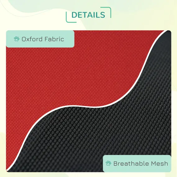 Buy Raised Dog Bed Cat Elevated Lifted Portable Camping w/ Metal Frame Black and Red (Medium), 6 image