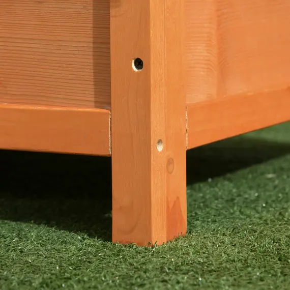 Buy Wooden Dog Kennel Elevated Dog Pet House w/ Open Top 82W x 58D x 58H cm, 7 image