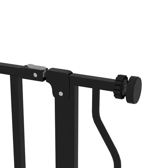 Buy Wide Dog Safety Gate, with Door Pressure, for Doorways, Hallways, Staircases - Black, 9 image