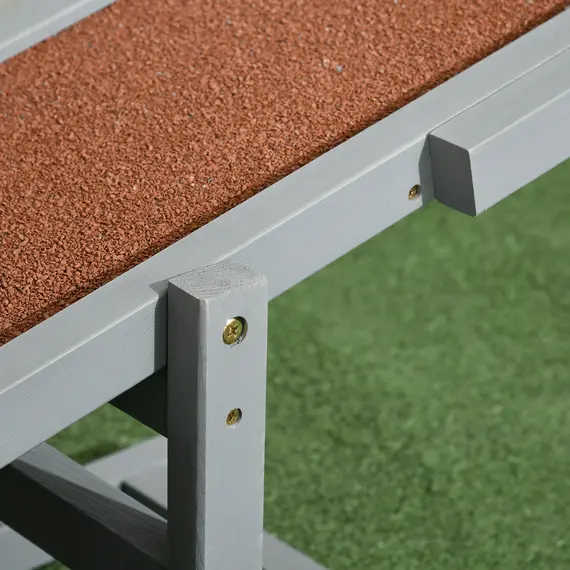 Buy Wooden Pet Seesaw for Big Dogs, Dog Agility Equipment with Anti-Slip Surface - Grey, 8 image