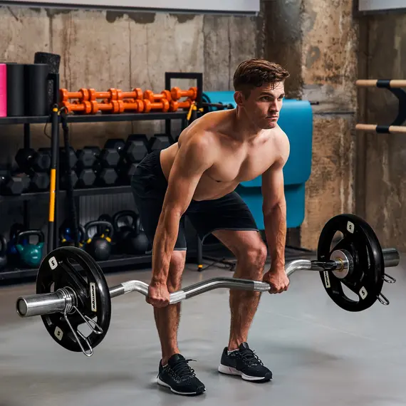 Buy 2 x 5kg Weight Plates, Tri-Grip Rubber Coated Barbell Weights Set w/ 2" 5cm Holes, for Home, Gym, Lifting and Strength Training, 2 image